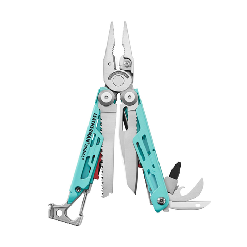 SIGNAL™ Black Nylon Sheath Aqua-Silver BL